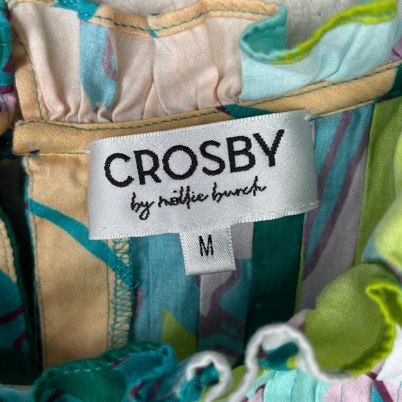 Crosby By Mollie Burch Elsie Top In Spring Meadow Size Medium Flutter Sleeve - Picture 6 of 9